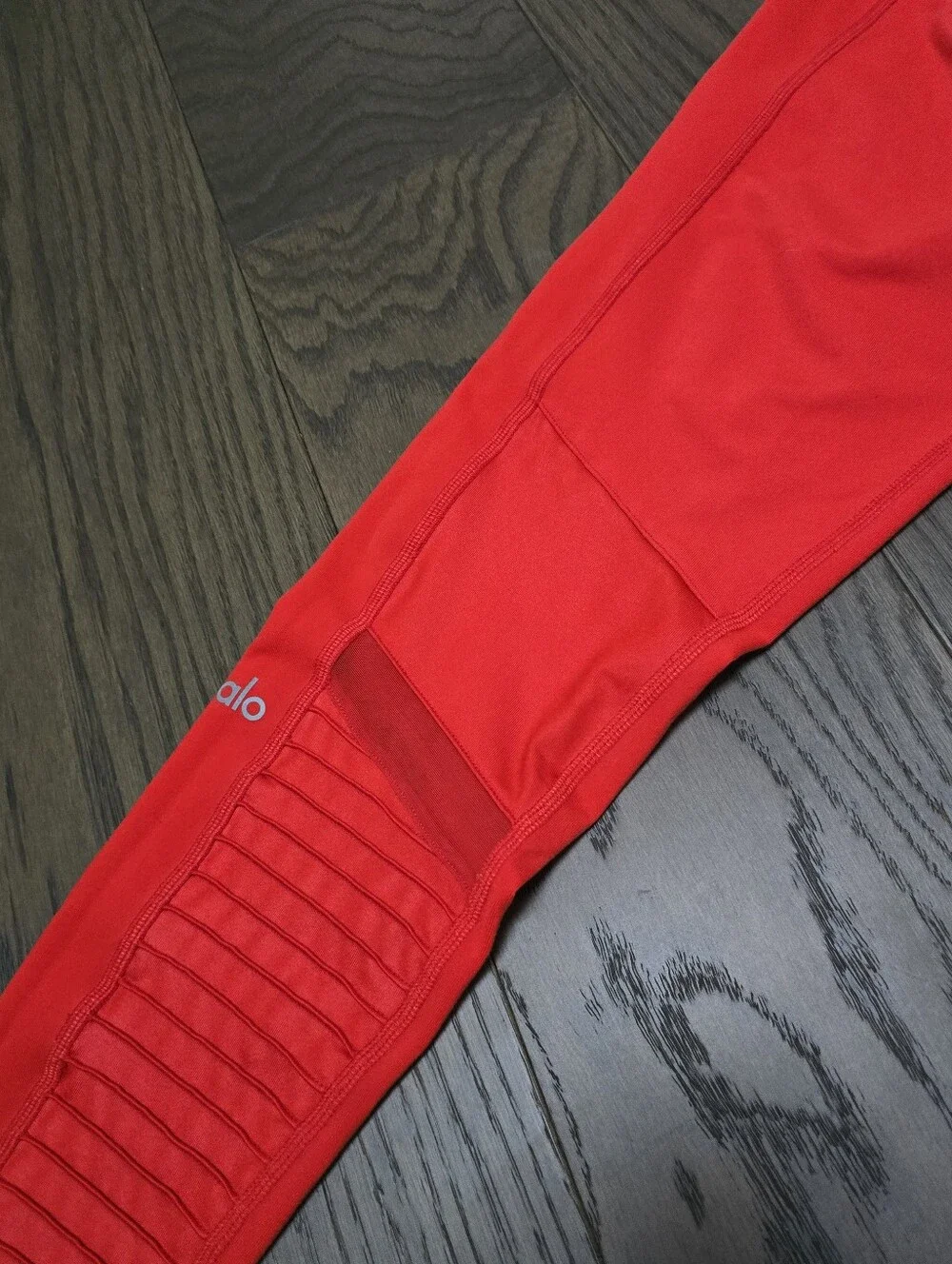 Alo High Waist Moto Legging in Scarlet Red